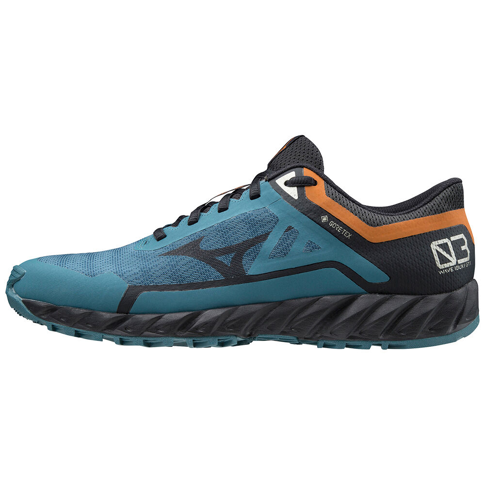 Zapatillas Trail Running Mizuno Wave Ibuki 3 GTX Hombre Azules/Naranjas Baratas BWJA-45298